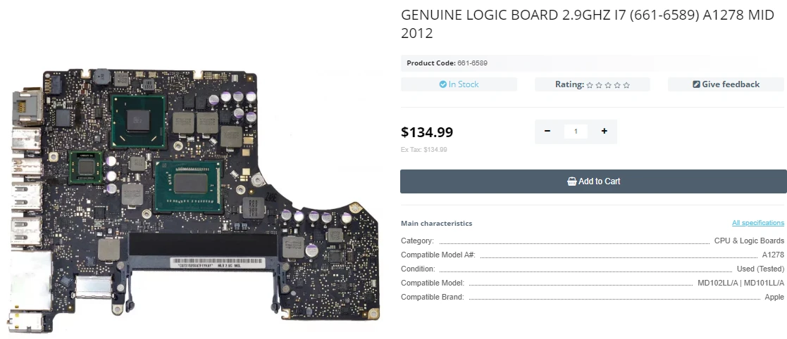 MacBook Unibody model A1278 Logic Board replacement - TechToro.io